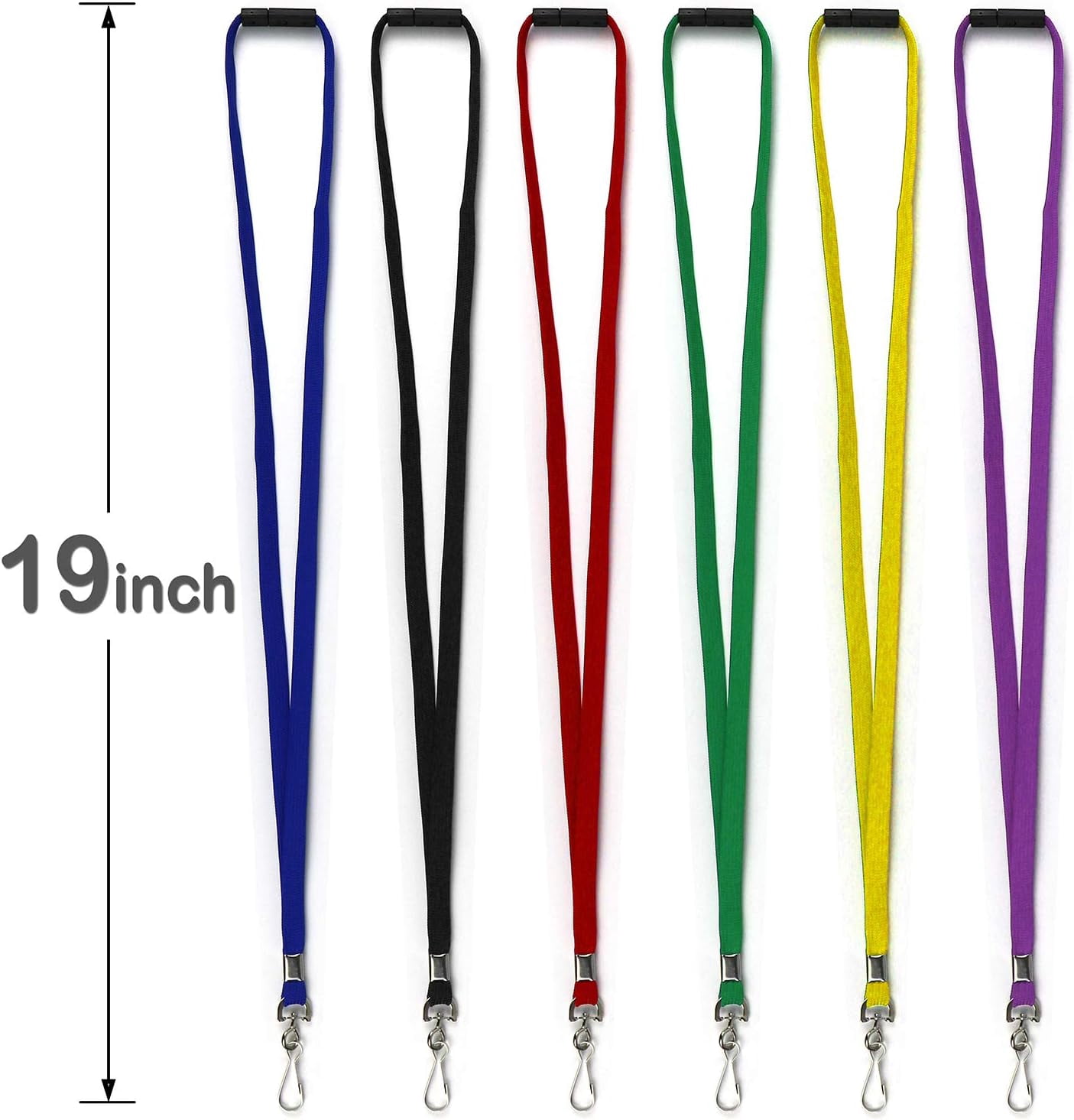 50pcs Safety Breakaway Lanyard with J-Hook Flat Lanyards for ID Badges Cruise Lanyard Bulk Preimum Lanyards for Women/Men Business Card NameTag Holder Lanyards Employee Students (Blue, Breakaway