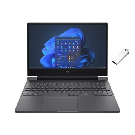 HP Victus 15.6" Full HD 144Hz Gaming Laptop | AMD Ryzen 5 7535HS | NVIDIA GeForce RTX 2050 | 8GB RAM DDR5| 512GB SSD | Backlit | Windows 11 Home | Bundle with 64GB USB Flash Drive, Mica Silver