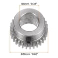 thumbnail image 3 of Unique Bargains Pinion Gear 8mm Aperture 30T 0.5 Module Stainless Steel Motor Gear, 3 of 5