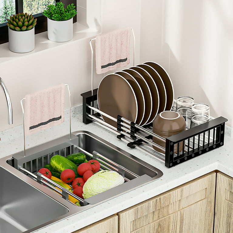 Walmart's Novashion Over the Sink Dish Drying Rack Is Ideal for
