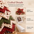 thumbnail image 2 of DIY Quilted Santa Christmas Tree Kit, Handmade Fabric Patchwork Ornament, Holiday Table Decor, Adult Sewing Craft Kit, Snowman Layered Tree, Quilting Gift,Poinsettia, 2 of 6