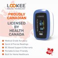 thumbnail image 2 of LOOKEE® Premium Fingertip Pulse Oximeter | Proudly Canadian | Oxygen Therapy Monitor | SpO2 Blood Oxygen Saturation Monitor with Auto Rotate OLED Display, Plethysmograph Waveform | Batteries Included, 2 of 12