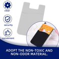 thumbnail image 4 of Adhesive Sticker Back Cover Card Holder Case Pouch For Cell Phone Soft Comfortable Phone Credit Card Holder, 4 of 7
