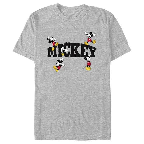 Men's Mickey & Friends Character Name Graphic Tee Athletic Heather X Large