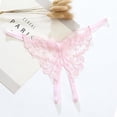 thumbnail image 4 of CENL Sexy Thin G-String Open Crotch Transparent Thongs T Embroidered Underwear Women, 4 of 8