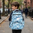 thumbnail image 5 of Bulopur Camo Shark Kids Backpack for Boys, Cute School Bag Lightweight/Breathable/Durable/Waterproof Multi-Pocket Book Bag for Back to School, 5 of 7