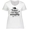 thumbnail image 3 of Inktastic Christmas Nice Until Proven Naughty Women's Plus Size T-Shirt, 3 of 5
