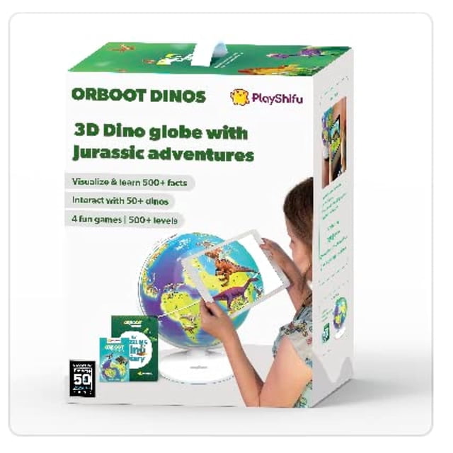 Juguete interactivo de dinosaurio Shifu Orboot Dinos con globo y aplicación