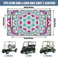 thumbnail image 3 of 51" x 31" Mandala Inspired Golf Cart Seat Towel, Microfiber Cover for EZGO, Club Car, Yamaha Models, 3 of 8