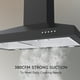 thumbnail image 5 of Campana extractora Hermitlux de 30 pulgadas, campana extractora de pared para cocina con filtro de carbón, campanas extractoras con conducto/sin conducto convertible, negro, 5 of 6