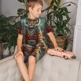 thumbnail image 4 of Balery Pond Meditating Tiger Conjunto de Pijama Infantil de Manga Corta con Estampado – Ropa de Dormir de Algodón Suave-X-Large, 4 of 6