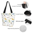 thumbnail image 3 of Lsque Dinosaur Pattern Beach Tote,Shoulder Handbag,Spacious Tote Bag,Lightweight Travel Bag,Versatile Shopping Bag, 3 of 6