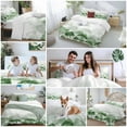 thumbnail image 5 of Cal King 4 Piece Bedding Set Watercolor Gradient Forest Soft Breathable Duvet Cover and Pillowcase,Green Natural Scenery Duvet Cover Set Washable Bed Sheets for Bedroom Dormitory Guest Room, 5 of 9