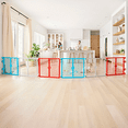 thumbnail image 3 of Regalo 2-in-1 Super Wide Baby Safety Gate and Play Yard, 192-Inch Coverage, Ages 6-24 Months, Red/White/Blue, 3 of 14