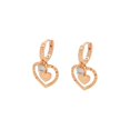 thumbnail image 1 of Arracada Huggies Corazón Colgante con Swarovski Oro 18K Lam dorado Unitalla, 1 of 7