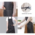 thumbnail image 3 of Black Apron, Unisex Adjustable Bib Apron with 2 Pockets, Cooking Kitchen Apron for Kitchen BBQ Apron, 3 of 5