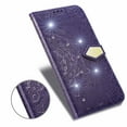 thumbnail image 5 of Glitter Bling Case for Motorola Moto G Play 4G 2024, Flip Cover Mandala Embossed Stylish Luxury Wallet Case with Cards Holder & Hand Wrist Shiny Diamond Design Phone Case for Girls Women, Purple, 5 of 5