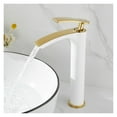 thumbnail image 4 of Bathroom Faucet Brass Gold Black Bathroom Basin Faucet Cold And Hot Water Mixer Sink Tap Deck Mounted White Gold Tap ,360° Swivel Spout, 4 of 7