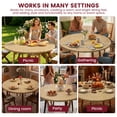 thumbnail image 7 of Tcwhniev Round Picnic Tablecloth, Waterproof Elastic Fitted Table Covers for 36" - 44" Tables, Wipeable Flannel Backed Vinyl Tablecloths for Camping, Indoor, Outdoor, 7 of 7