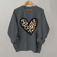 thumbnail image 2 of Womens 2026 Romance Tops Comfy Round-Neck Leopard Sweatshirt Valentines Fashion Print Long Sleeve Outfits Casual Love Tees Soft Daily Clothing Shirts, 2 of 5