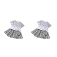 thumbnail image 1 of Sonducket Camiseta de verano para niña, conjunto de con cintura elástica, viaje, senderismo, evento, niños, camisetas de cuello , Kit de ropa, Type9 NO9, 1 of 6