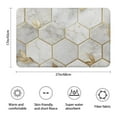 thumbnail image 3 of White Marble Gold Leaf Hexagon Pattern Bathroom Rugs Mat,Non Slip Microfiber Bathroom Rug,Rubber Backing,Soft Bathroom Mats for Bathroom Floor,Tub and Shower,17x27in(43x68cm), 3 of 5