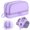 Purple, variant on Large Capacity Pencil Case with 4 Compartments Multi-Slot Pen Bag Organizer for Women Adults