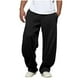 thumbnail image 2 of Ceisia Men's Solid Color Loose Wide Leg Sweatpants with Drawstring Elastic Waist for Casual Wear Black M Gifts, 2 of 7