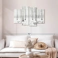 thumbnail image 2 of Elephant Stock Langenargen Winter Forest Wall Art - Horizontal Multi Panel Canvas - Living Room Wall Decor - Floral And Botanical Multi Panel - White And Black Decor - 43" x 27", 2 of 8