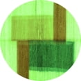 thumbnail image 1 of Ahgly Company Indoor Round Abstract Green Contemporary Area Rugs, 6' Round, 1 of 1