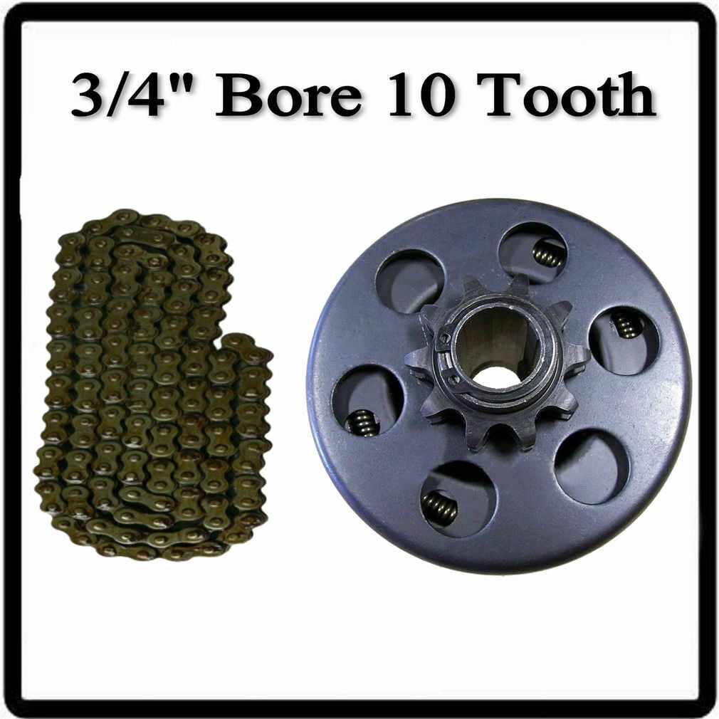 Centrifugal Go Kart Clutch 3/4" Bore 10 Tooth 10T W/ 40,41,420 Chain US rN