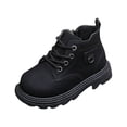 thumbnail image 1 of Children's Winter Solid Color Cropped Leather Boots British Style Boots, 1 of 8