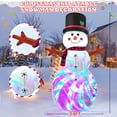 thumbnail image 4 of Yexmas 6FT Christmas Inflatable Outdoor Decoration Snowman, Built-in Rotating Disco Light,Blow Up Snow Man Wear Magic Hat Yard Decor for Xmas Holiday Lawn Yard Garden, 4 of 7