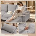 thumbnail image 6 of Pingliang Home Living Room Furniture Set,Sectional Sofa and Accent Chair,3 Seat L Shaped Couch with Reversible Storage Ottoman and Armchair, for Living Room Office Apartment Studio, 6 of 9