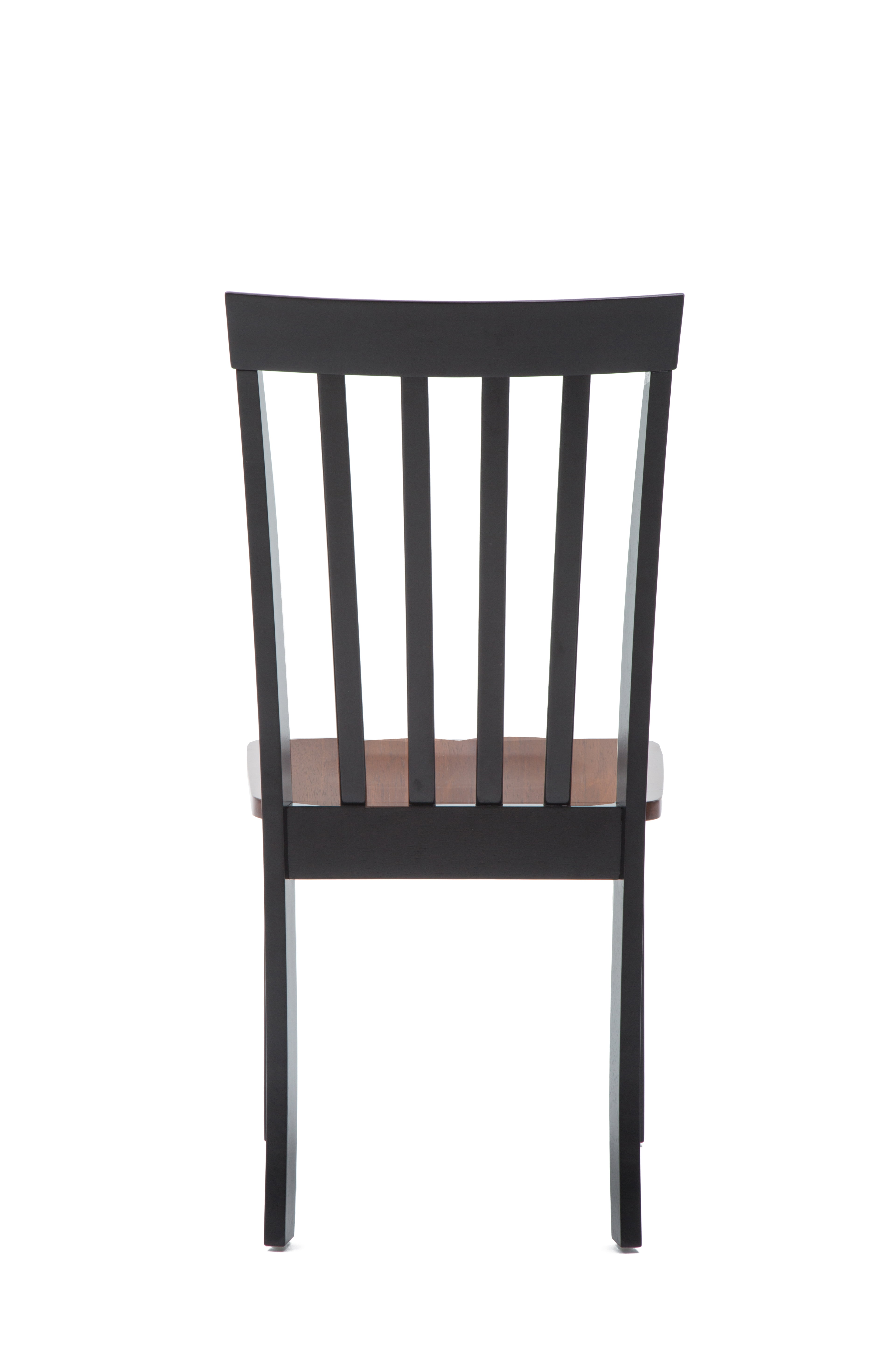 Boraam Bloomington High Back Wood Dining Chairs, Set of 2, Black/Cherry Finish