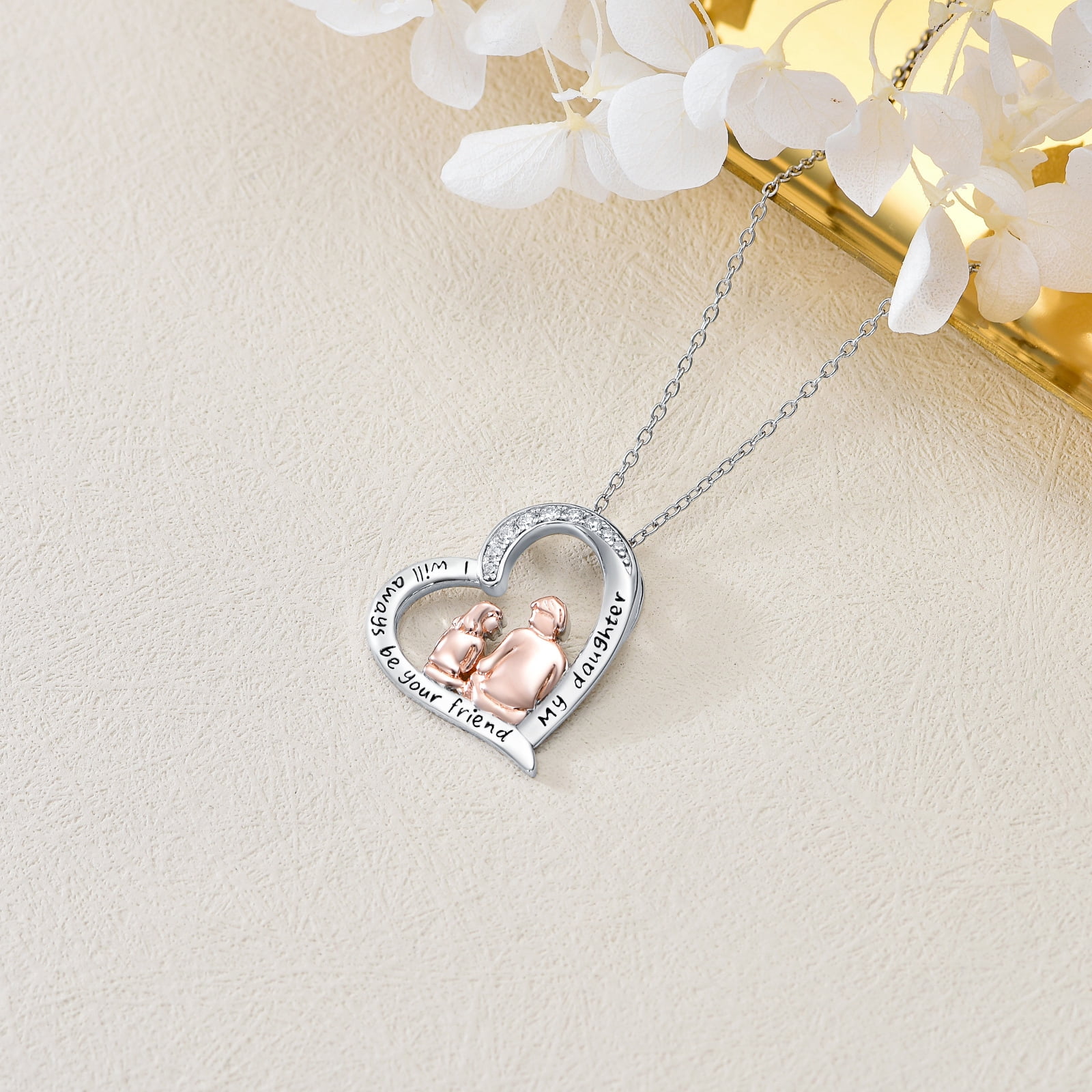 SISGEM Gifts for Mother S925 Sterling Silver Heart Necklace I Love You Mom Jewelry Gifts for Mama Mothers Mom Nana