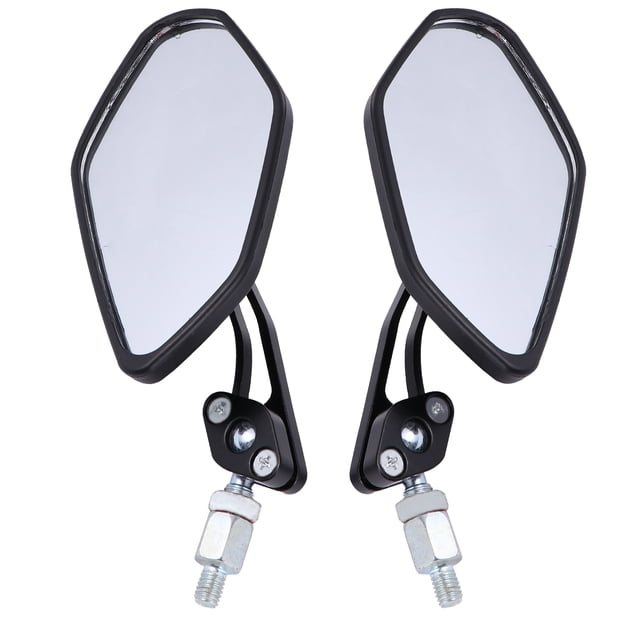 EeaseCA 1 Pair Motorbike Retroreflector Motorcycle Rearview Mirror Modified 360°Rotated Adjustable Rearview Mirror (Black)