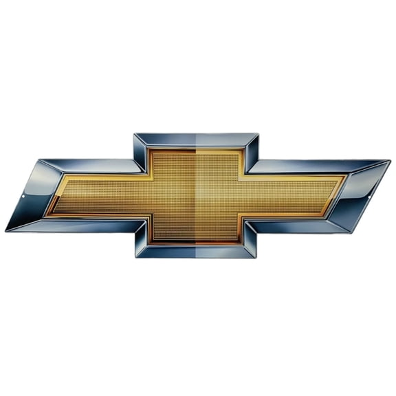 Chevy Bow Tie Full Size Wall Emblem Art 34" by 11" GM Chevrolet Gold Bowtie