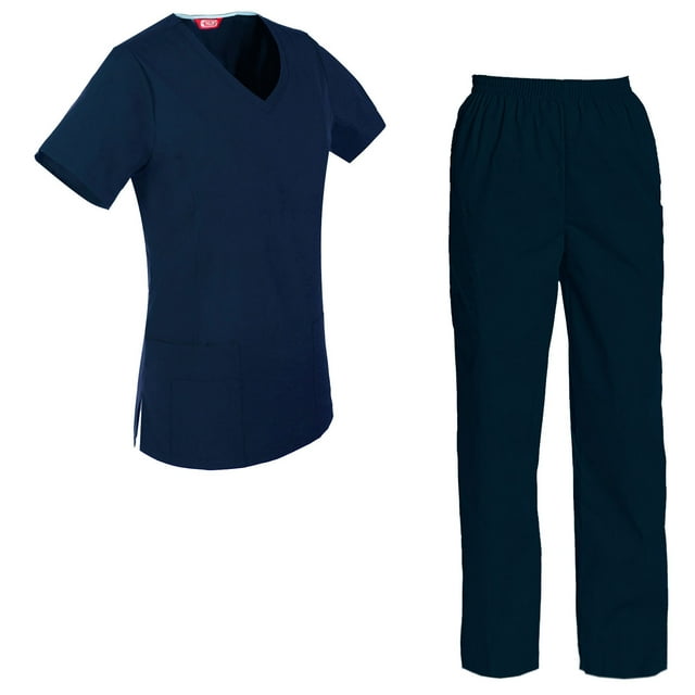 Women's Scrubs Set Scrub Top and Pants Scrubs Set