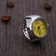 thumbnail image 4 of EeaseMX Reloj de pulsera unisex de acero inoxidable elástico y creativo, de cuarzo, para hombre, mujer y pareja (amarillo), 4 of 7