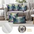 thumbnail image 6 of Forest Pillow Covers 2 Pack Flowers Pillowcase Waterproof Outdoor Throw Pillow Cover for Patio Garden Square Cushion 24”x24”, 6 of 9