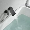 thumbnail image 5 of sumerain Black Tub Faucet Waterfall Wall Mounted Bathtub Filler Left-Handed Single Handle, 5 of 7