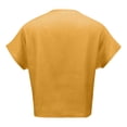 thumbnail image 5 of Outfmvch Womens Button Up Shirts Half Sleeve Casual Blouses Retro Embroidered 3/4 Sleeve Boho Tops Linen Tunic Tops for Women Short Sleeve Gauze Tops Yellow M, 5 of 5