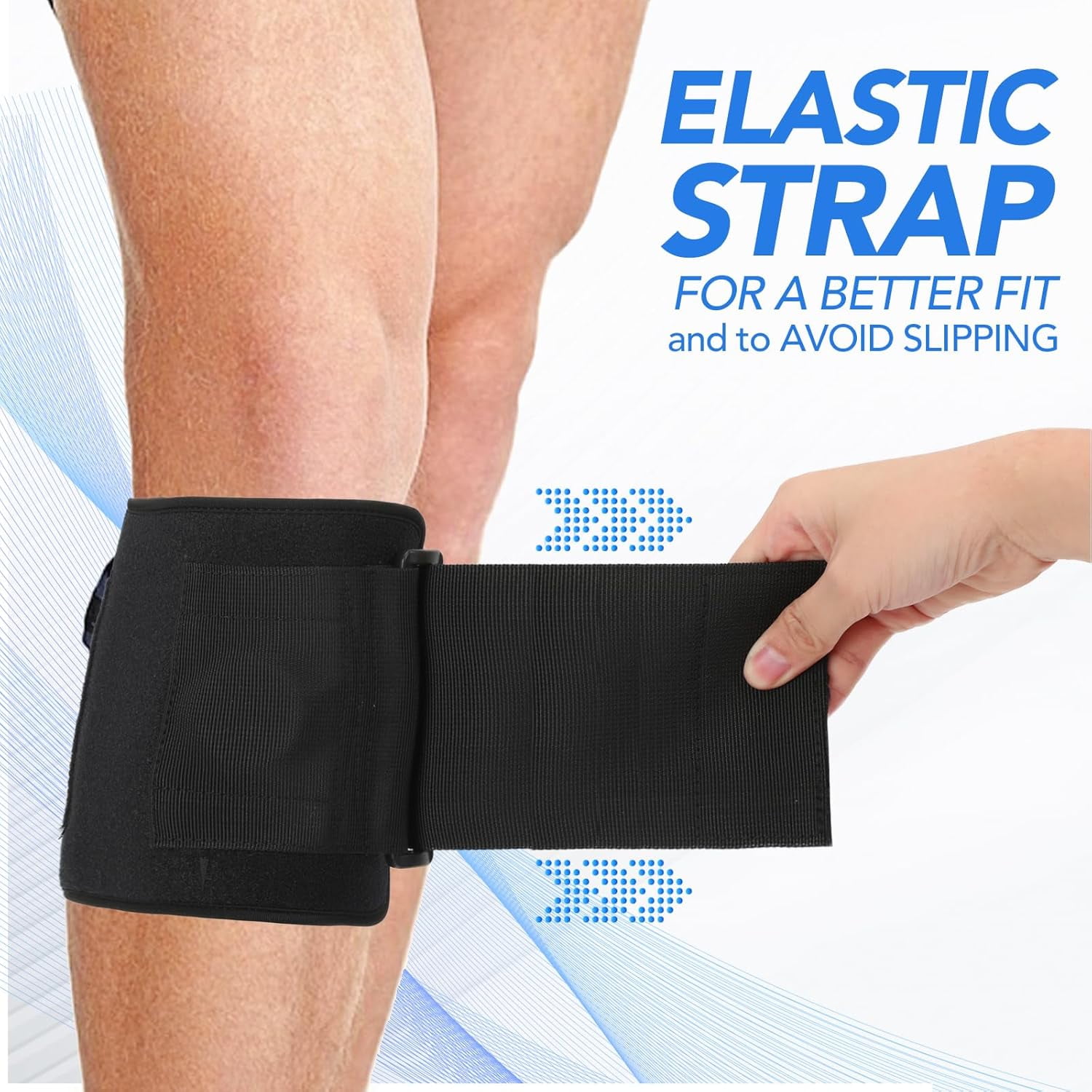 Targeted Compression Knee Brace with Pressure Pad for Sciatica - Sciatic Nerve Pain Relief Brace Lower Back, and Hip Pain Relief - Ideal for Men and Women