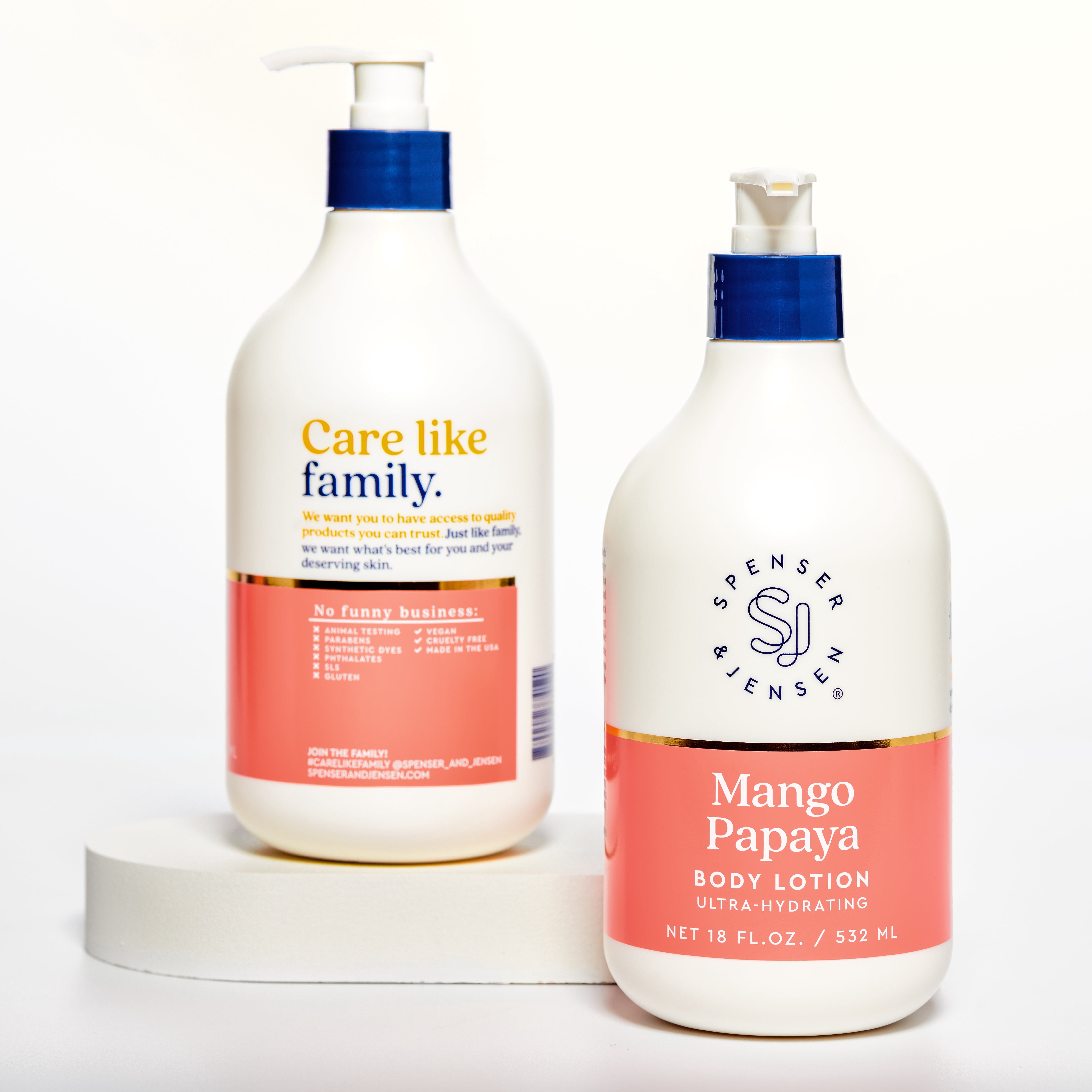 Spenser & Jensen Oil-Free Mango and Papaya Body Lotion 18 Oz, 2 Pack