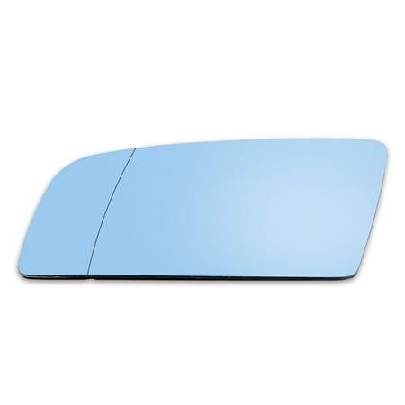 Rearview Mirror Glass with Backing Plate Blue Heated Left for BMW 550i 525i 528i