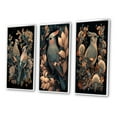 thumbnail image 3 of Designart "Faded Retro Tones Cardinal Bird II" Animals Bird Framed Wall Art Set Of 3 - Red Bird Frame Canvas Set For Living Room Decor, 3 of 6