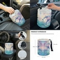 thumbnail image 7 of Yuyamidu Dolphin Front Rear Car Seat Covers with Steering Wheel Cover Gear Shift Cover Car Handbrake Cover Seat Belt Shoulder Pads Car Coaster Armrest Pad Cover Armrest Cover Trash Can, Set of 14, 7 of 7
