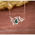 thumbnail image 3 of ArtpalaceByMitika Kite Cut Moss Agate Pendant Necklace 14k Solid Gold Necklace Sterling Silver Necklace Moss Agate Pendant Gold Necklace Gift for Bridal, 3 of 5