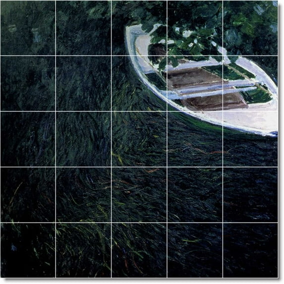 Ceramic Tile Mural-Claude Monet Country Painting 93. 60" w x 60" h using (25) 12 x 12 ceramic tiles